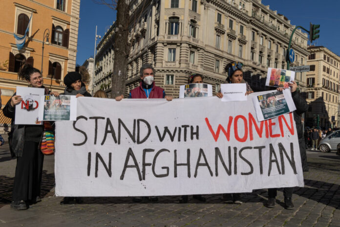 Italy: Protest in defense of women's rights in Afghanistan